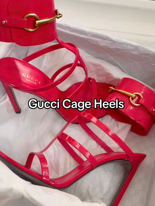 Gucci Cage Heels Pink - 38