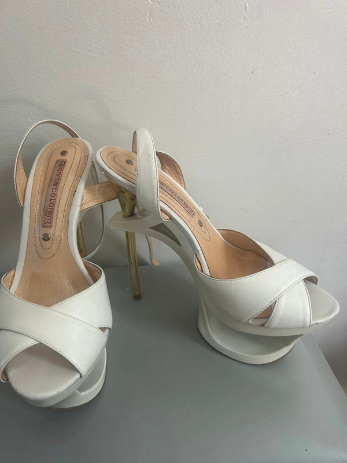 Gianmarco Lorenzo Gold Heel - 40