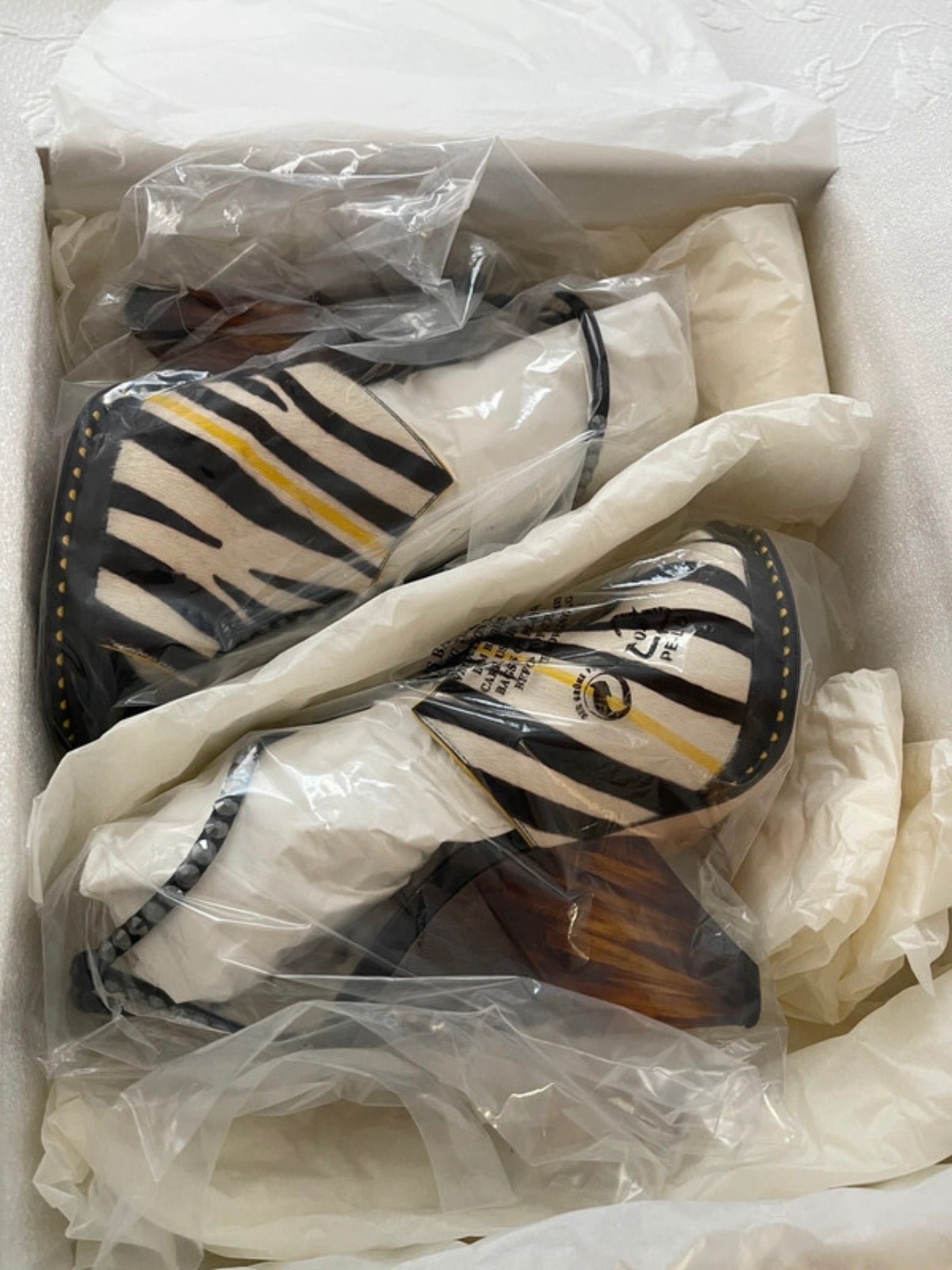 Jimmy Choo Zebra Pony Hair Wedge Heels - 36,38 + 39