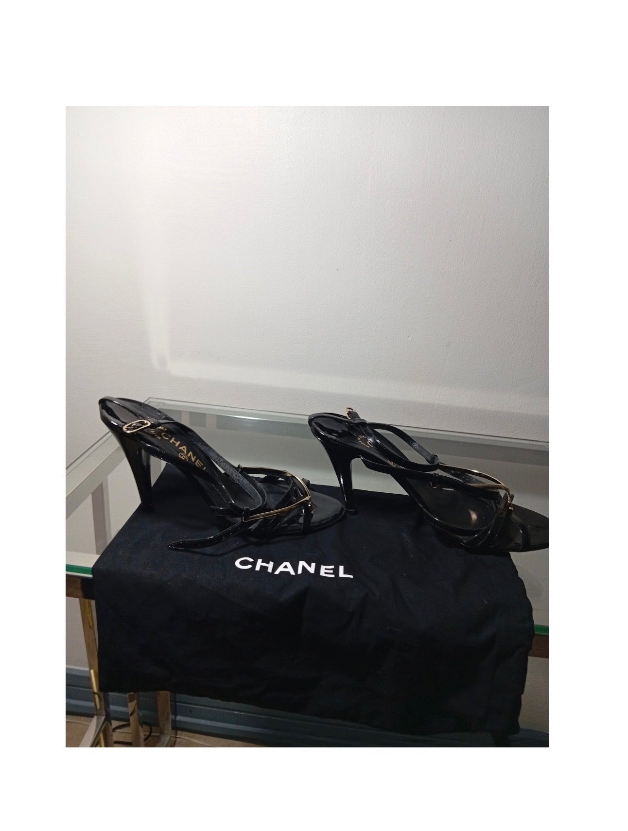 Chanel Logo Charm Heels - 40/41