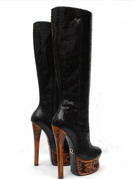 Gianmarco Lorenzi White Python Boots - 36