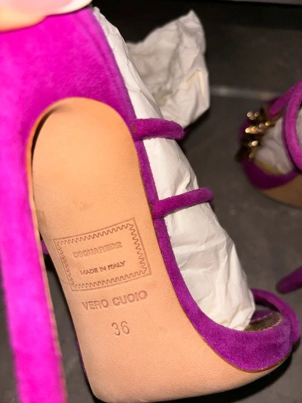 Dsquared2 Barbed Wire Heels Purple - 36