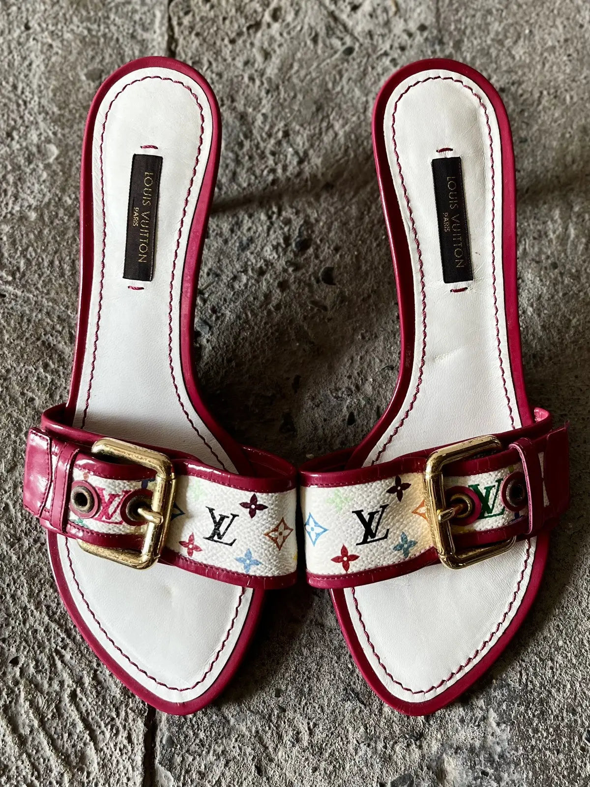Louis Vuitton x Takashi Murakami Kitten Mules - 38.5
