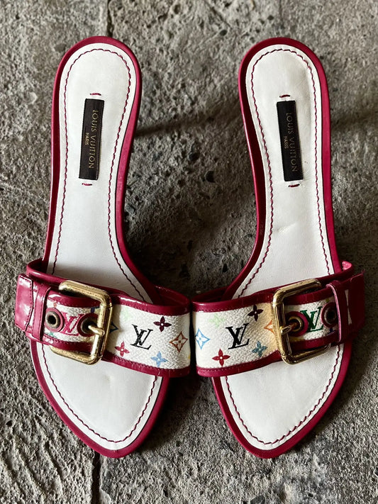 Louis Vuitton x Takashi Murakami Kitten Mules - 38.5