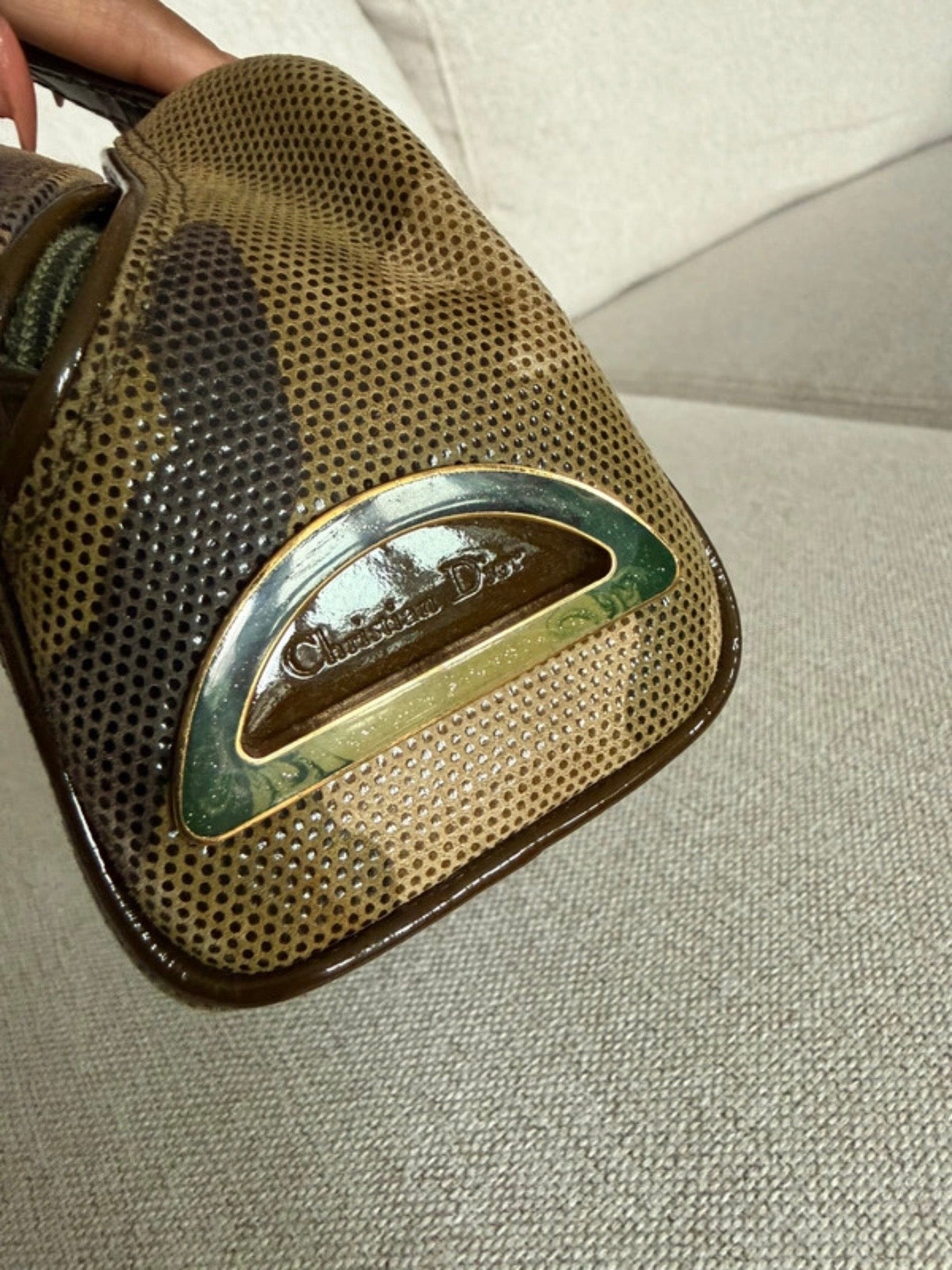 Dior Galliano Camo Mini Boston Bag
