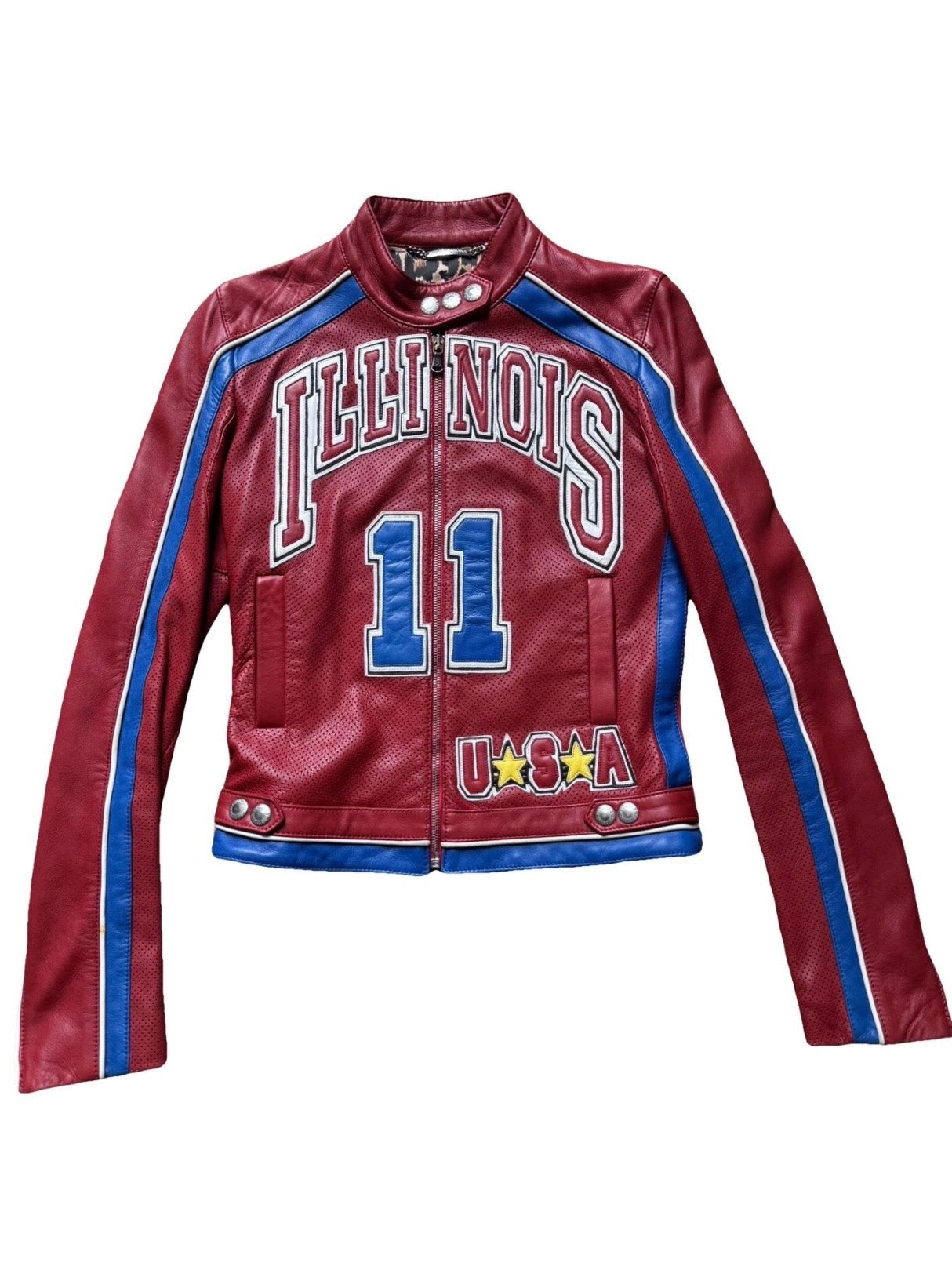 Dolce & Gabbana S/S 2001 red leather "Illinois" jacket - S/M