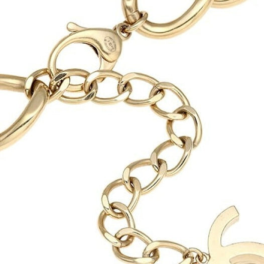 Chanel 2014 Runway Yellow Tweed Padlock Necklace