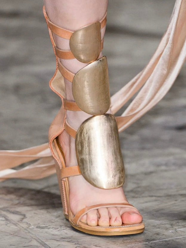 Rick Owens 2013 Runway Medallion Wedges - 38