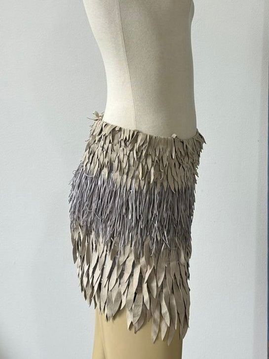 Roberto Cavalli 2007 Runway Feather Mini-skirt - S