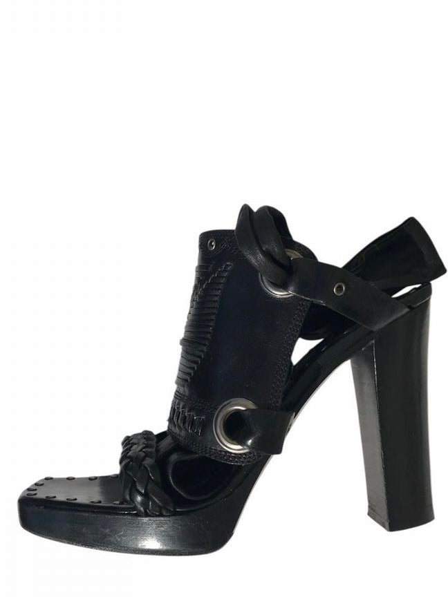 Yves Saint Laurent 2001 Runway Bondage Heels - 37.5 + 38