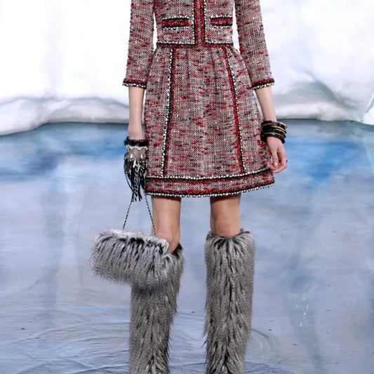 Chanel Fur Yeti Boots Brand New - 37.5