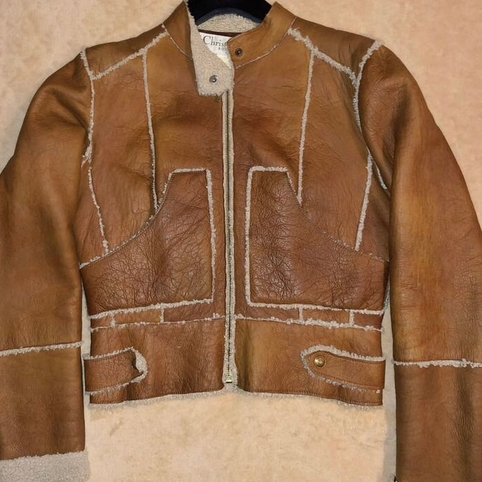 Dior Shearling Moto Jacket - S