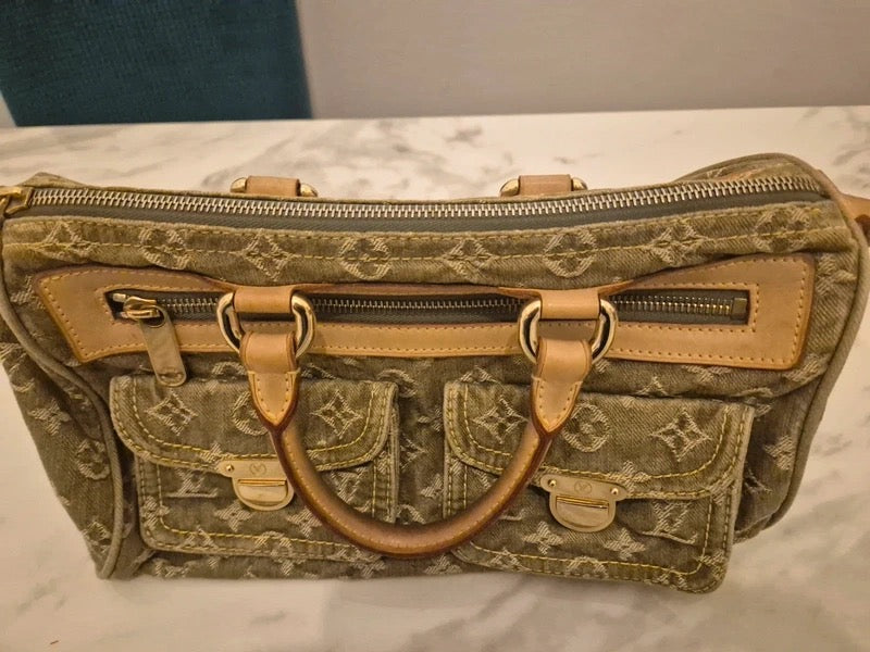 Louis Vuitton Khaki Denim Neo Speedy Bag