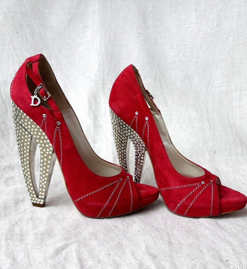Dior Diamante Runway Heels - 37