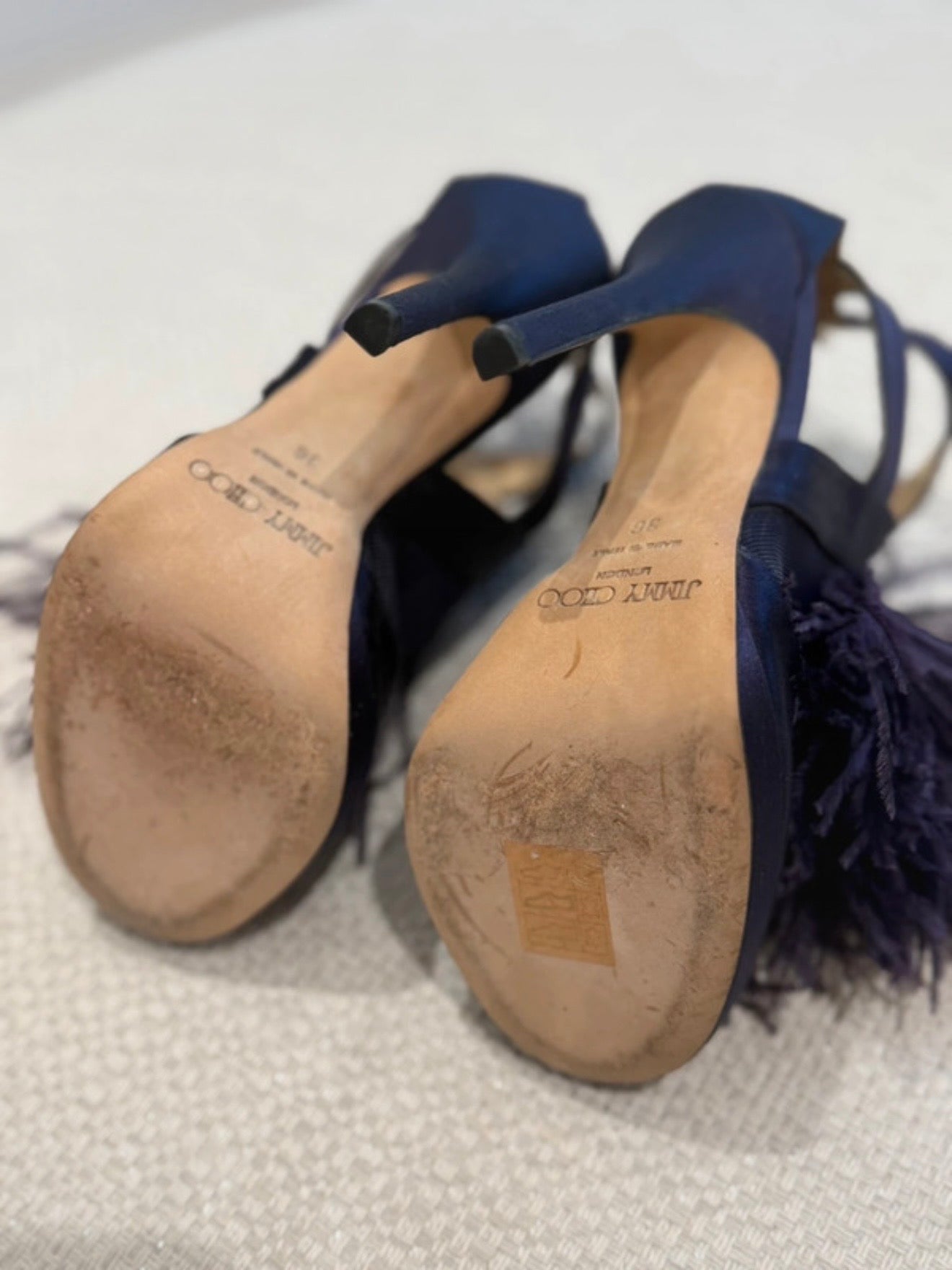 Jimmy Choo Ostrich Feather Heels - 36