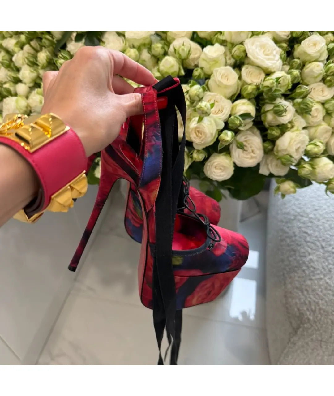 Christian Louboutin Platform Cassia Lace Up Brand New - 37