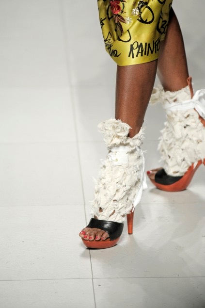 Vivienne Westwood 2009 Tattered Platform Wooden Heel Brand New - 40