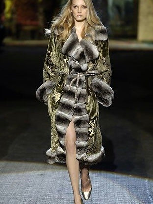 Roberto Cavalli F/W 2006 Chinchilla Fur Coat - S
