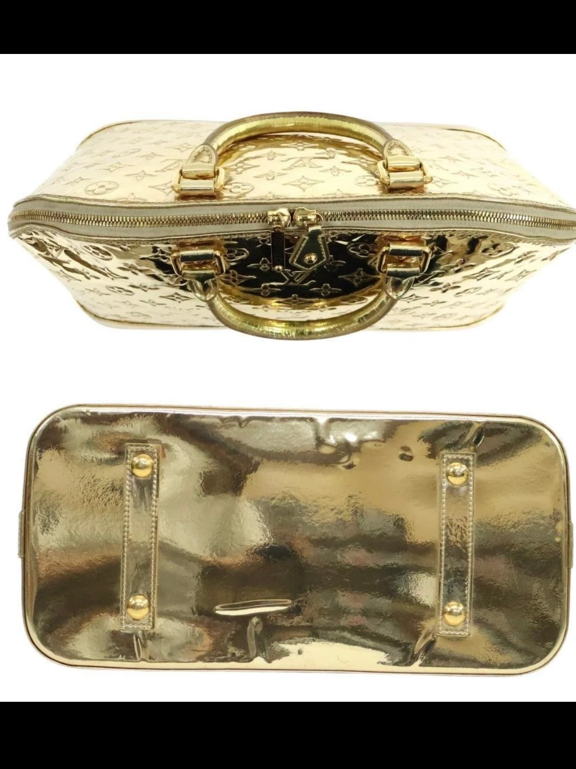 Louis Vuitton Alma Handbag Monogram Miroir PVC Gold