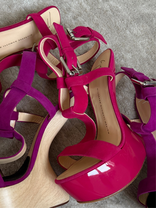 Giuseppe Zanotti T-strap Wedge Heel Brand New - 37