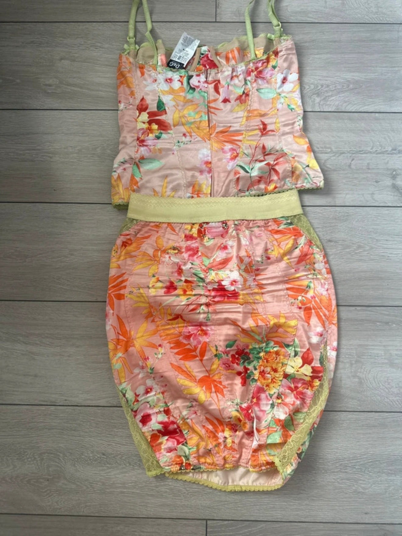 D&G 2005 Floral Corset & Skirt Set - M