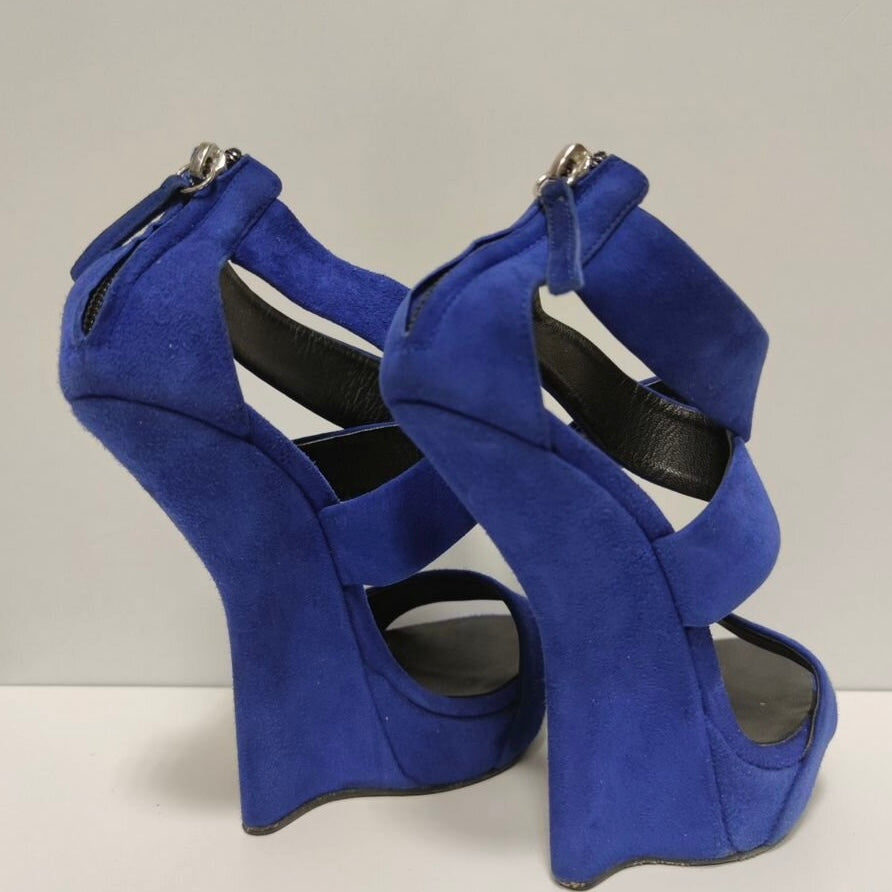 Giuseppe Suede Wedge Heels - 37/37.5