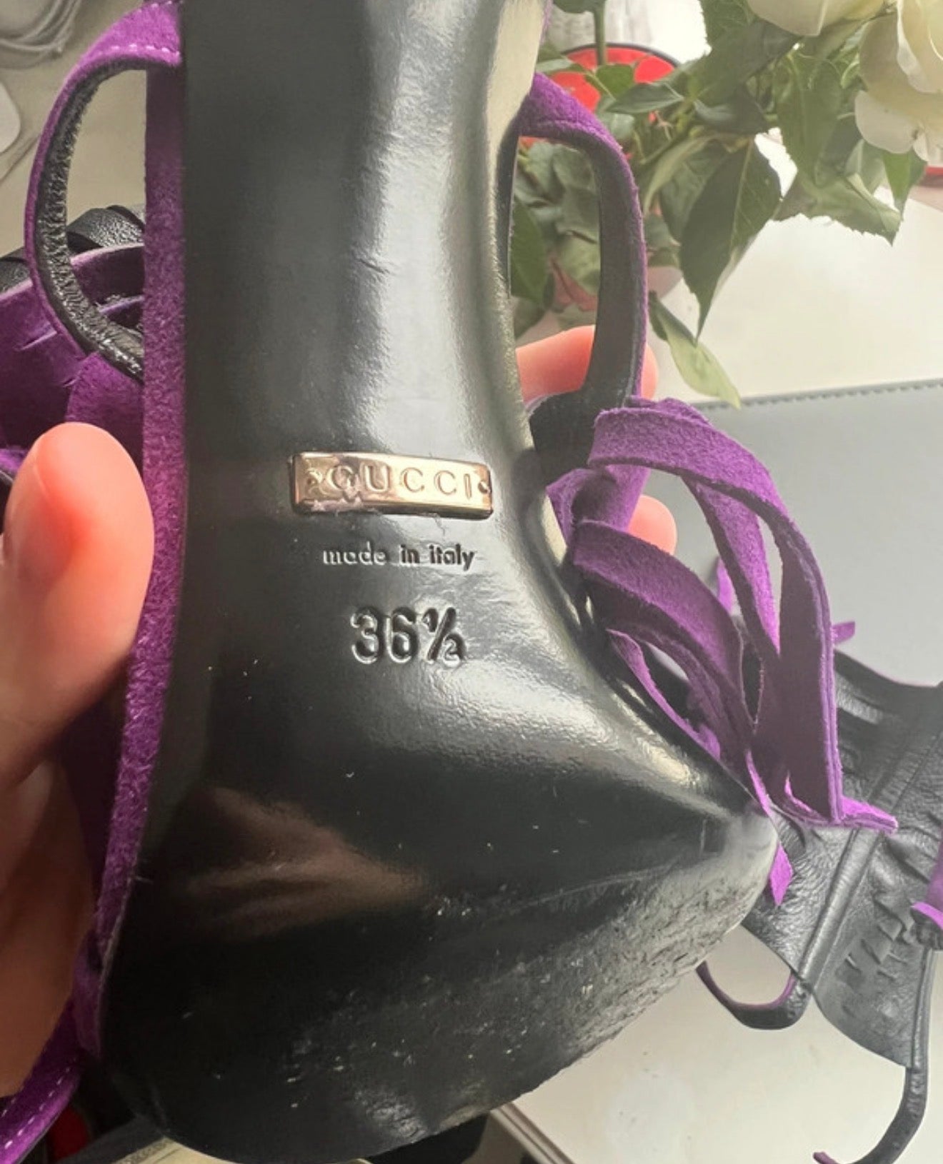 Gucci Becky Fringe Heels - 36.5