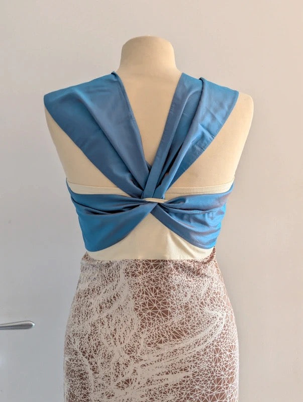 Jean Paul Gaultier Spring 2001 Silk Strapless Constellation Dress - M/L