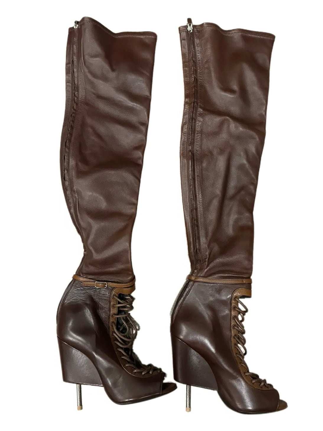 Givenchy SS 2015 Runway Over The Knee Boots Brown - 38