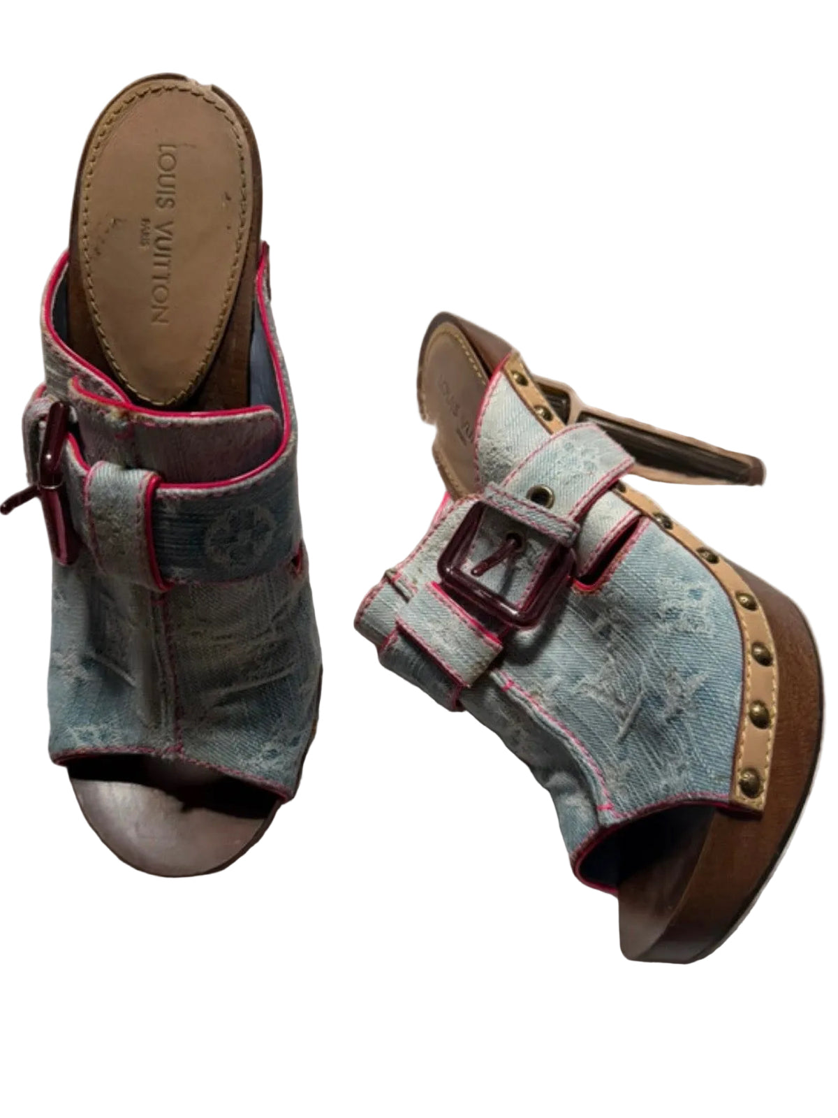 Louis Vuitton Denim Heels - 40/40.5