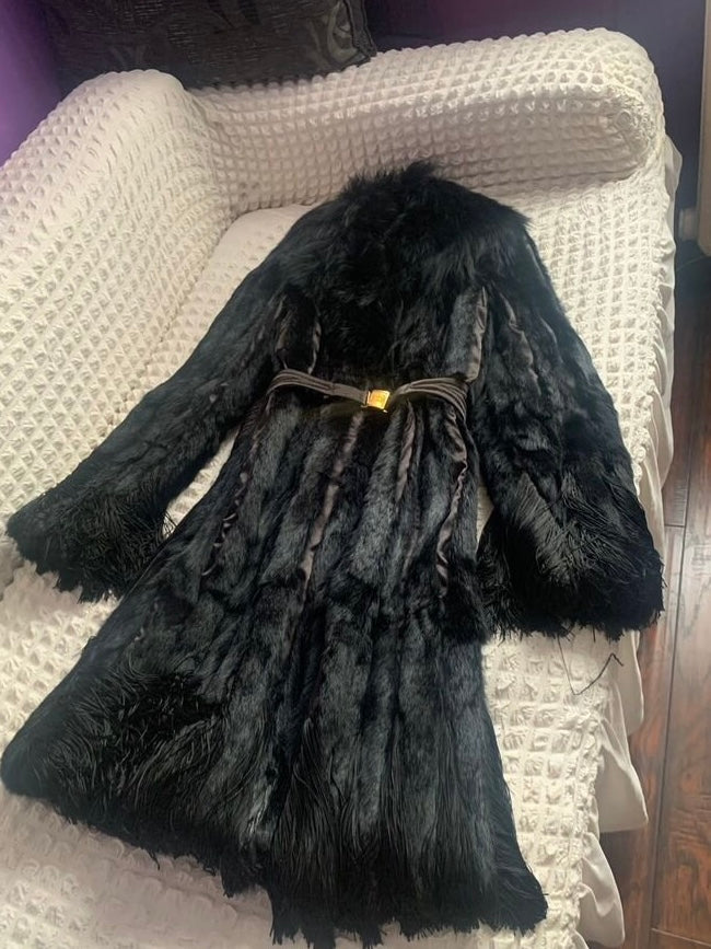 Cavalli Fur Belted Coat - S/M