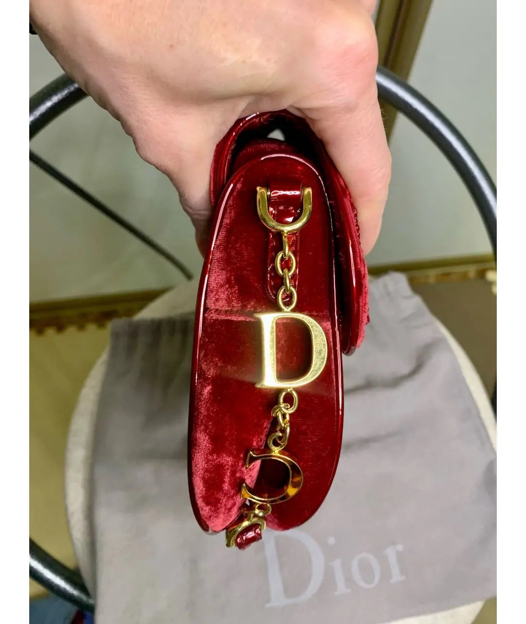 Dior Galliano 2007 Velvet Leopard Print Saddle Bag