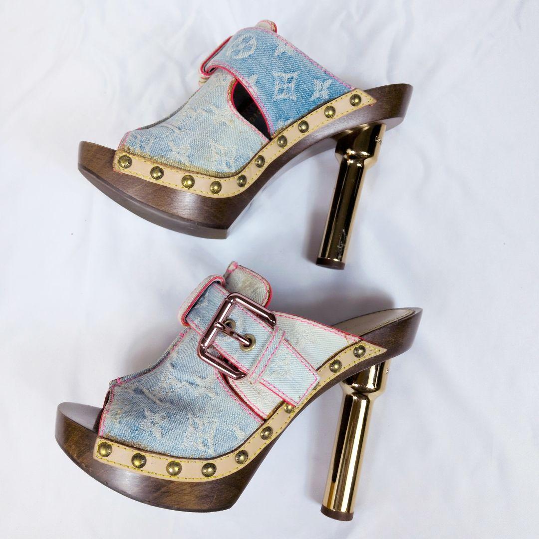 Louis Vuitton Denim Clog Heel - 36.5/37