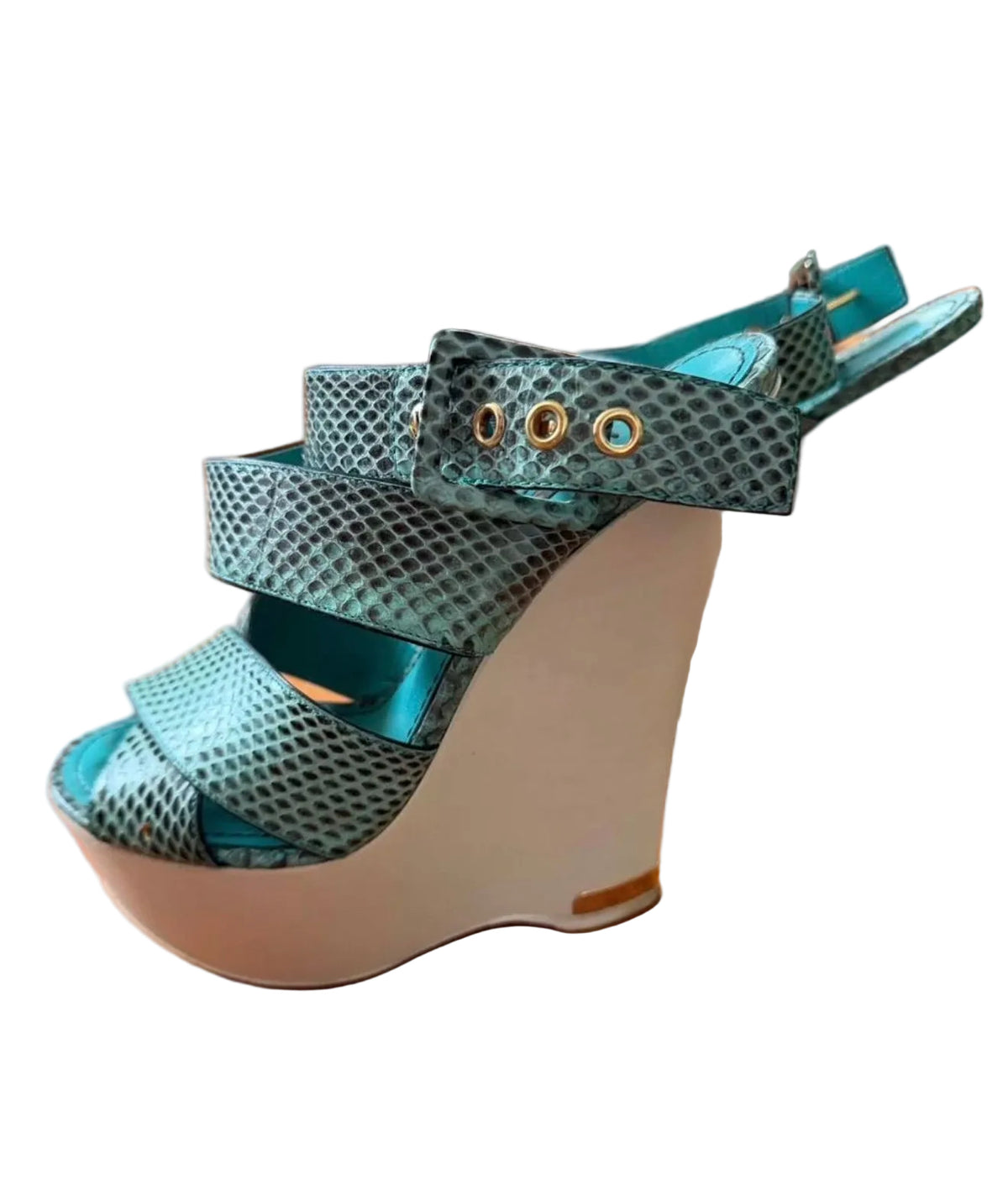 Louis Vuitton Python Wedges - 37.5