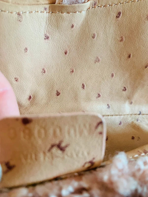Dior Ostrich & Shearling Fur Saddle Bag