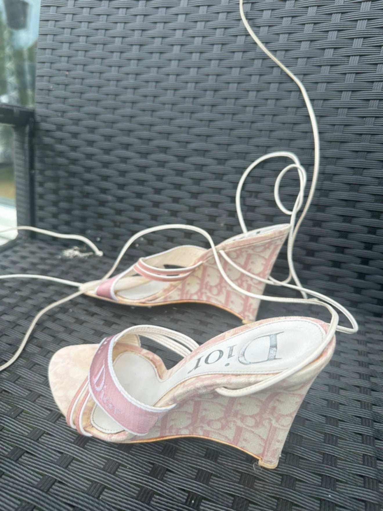 Dior Monogram Wedges - 36.5