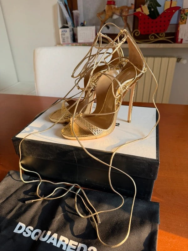 Dsquared2 Riri Lace Up Heels Brand New - 38/38.5