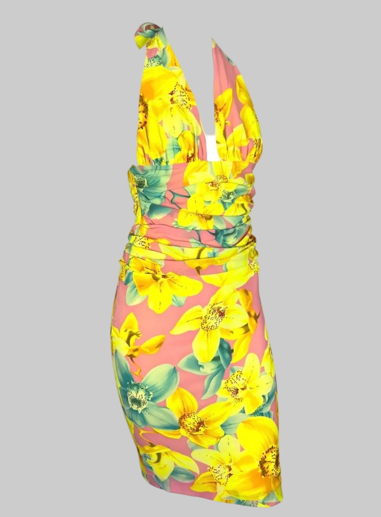 Versace S/S 2004 Floral Halter Top And Skirt Set - XS/S