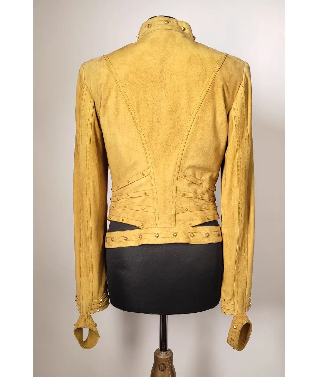 Gucci by Tom Ford Gold Suede Moto Jacket - S
