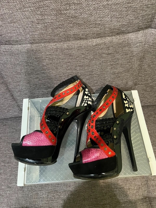 Jimmy Choo Python Wrap Platform Heels - 36,39+40
