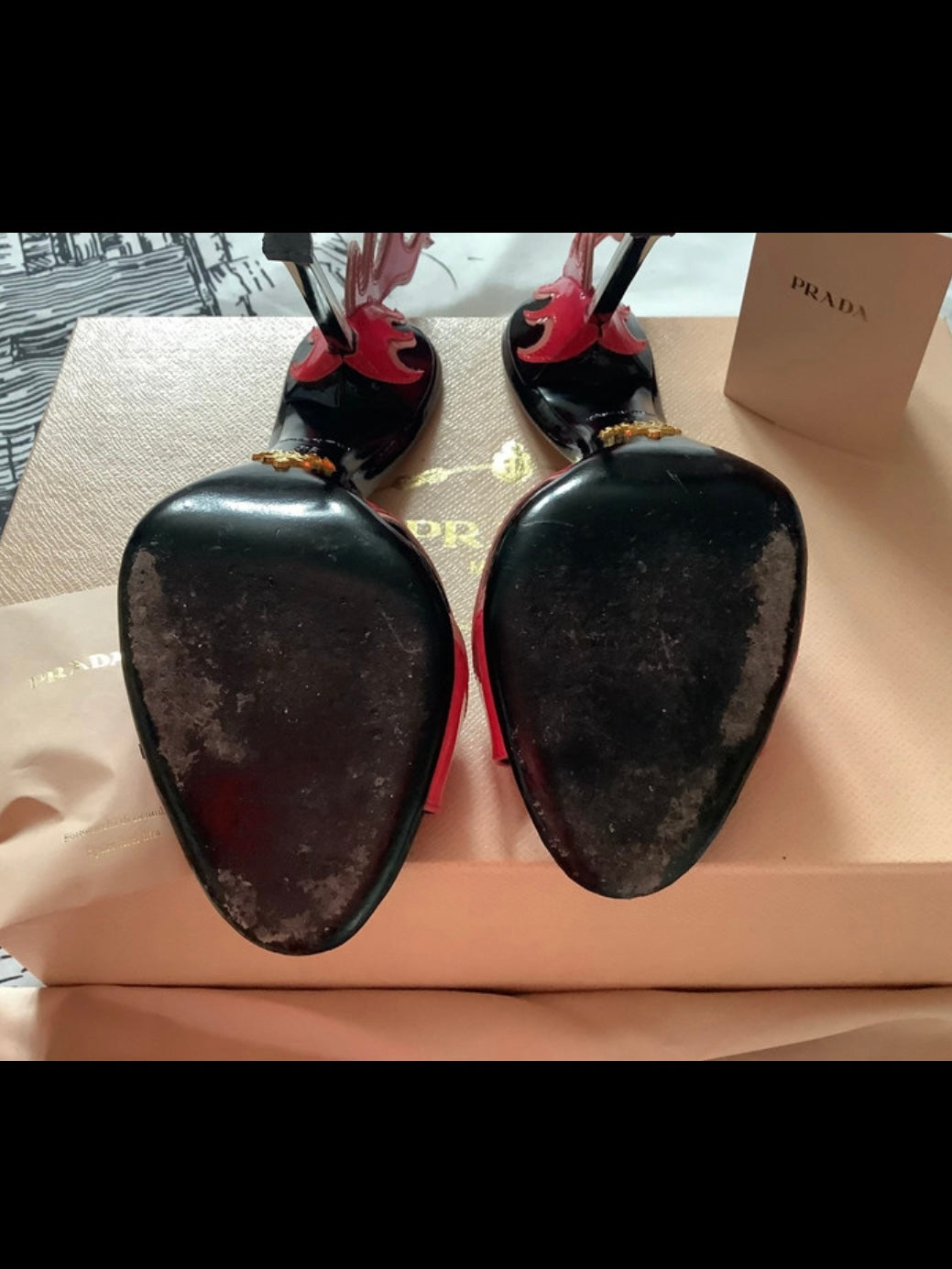 Prada Flame Heels - 36
