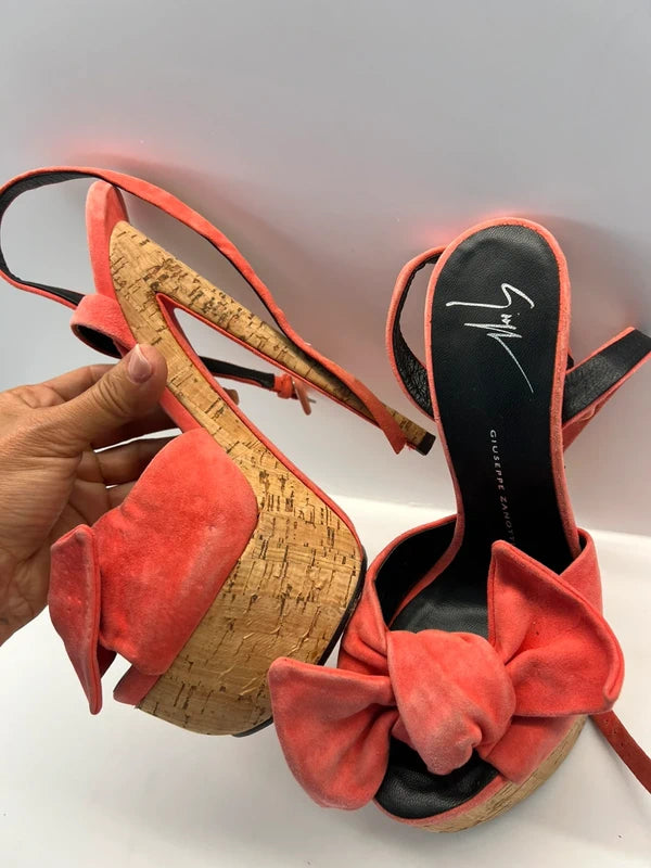 Giuseppe Zanotti Cork Platform Heels - 37.5