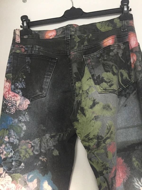 Roberto Cavalli Floral Jeans - M