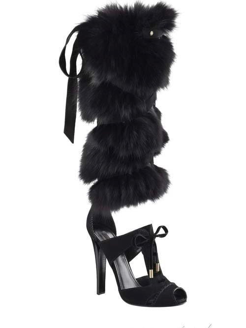 Louis Vuitton Mink Fur Open Toe Boot - 40