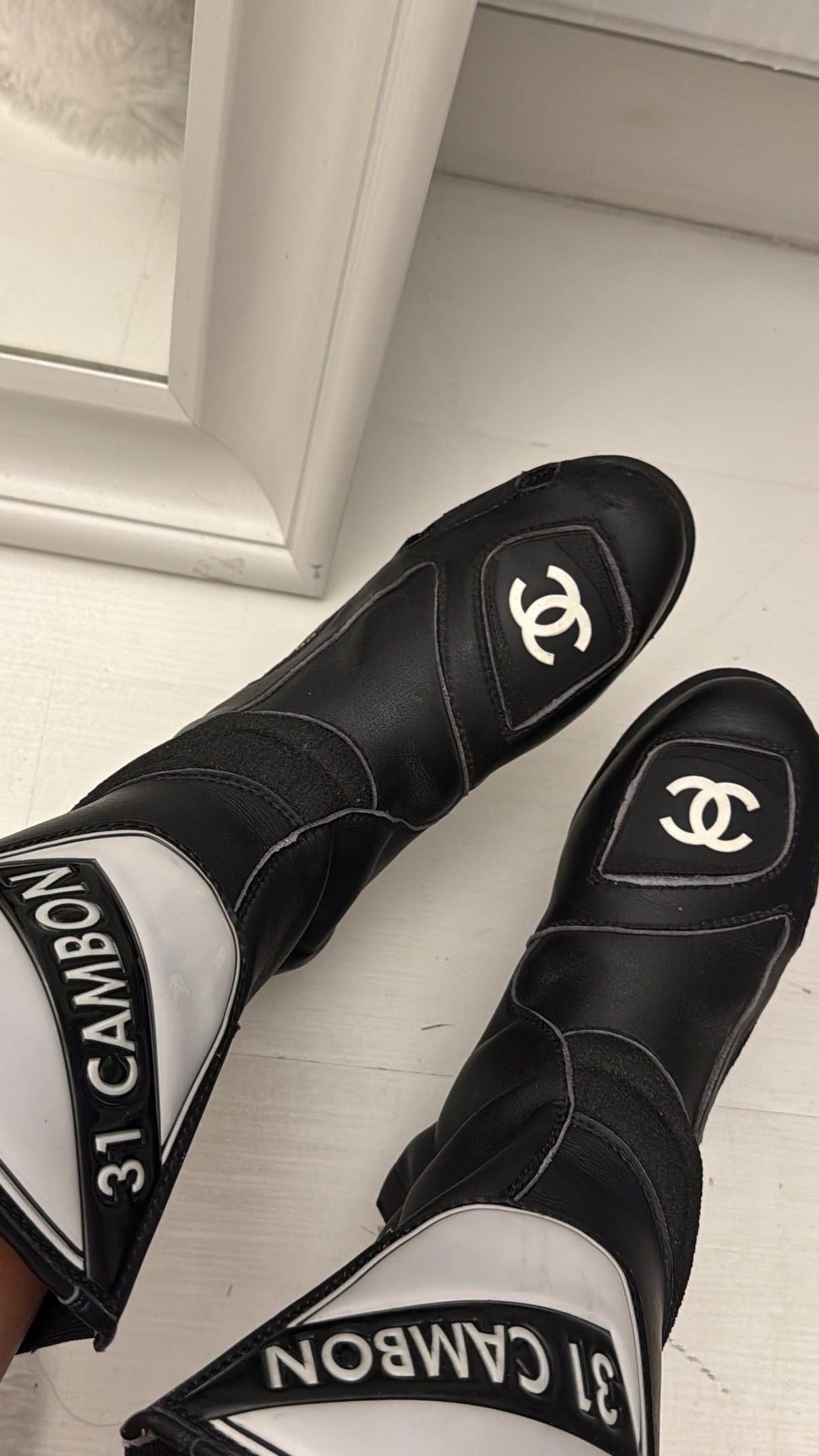 Chanel Cambon Moto Boots - 39