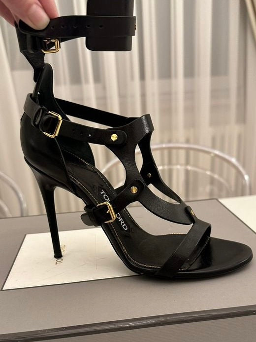 Tom Ford Gladiator Heels Matte Leather - 37/37.5
