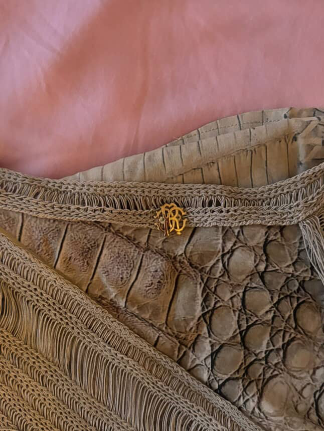 Roberto Cavalli Ss2011 Croc Fringe Dress - IT 42