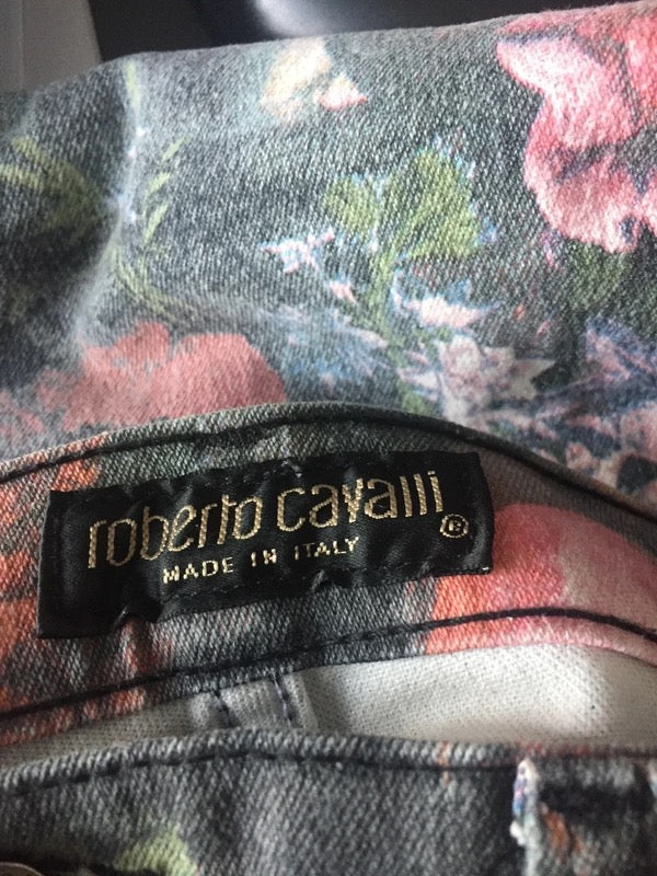 Roberto Cavalli Floral Jeans - M