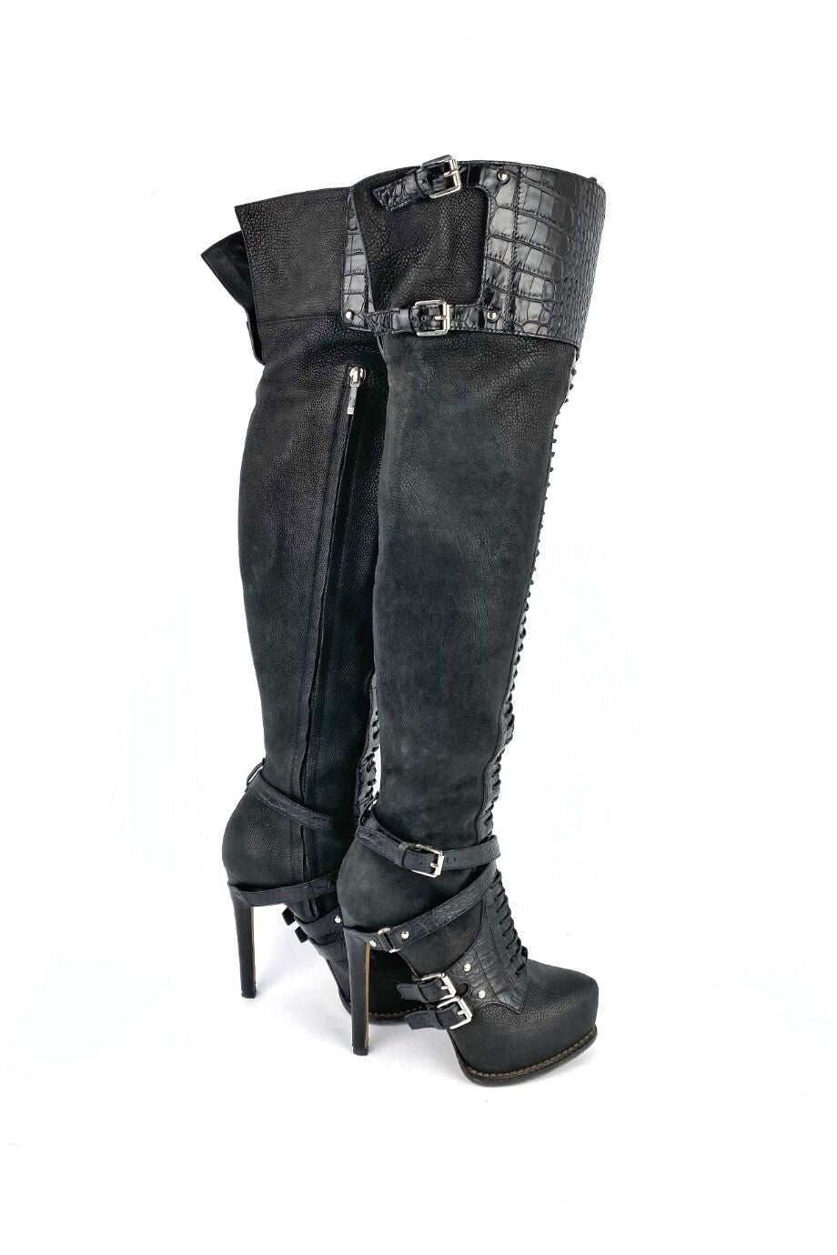 Dior Galliano Croc Boot Black - 36.5