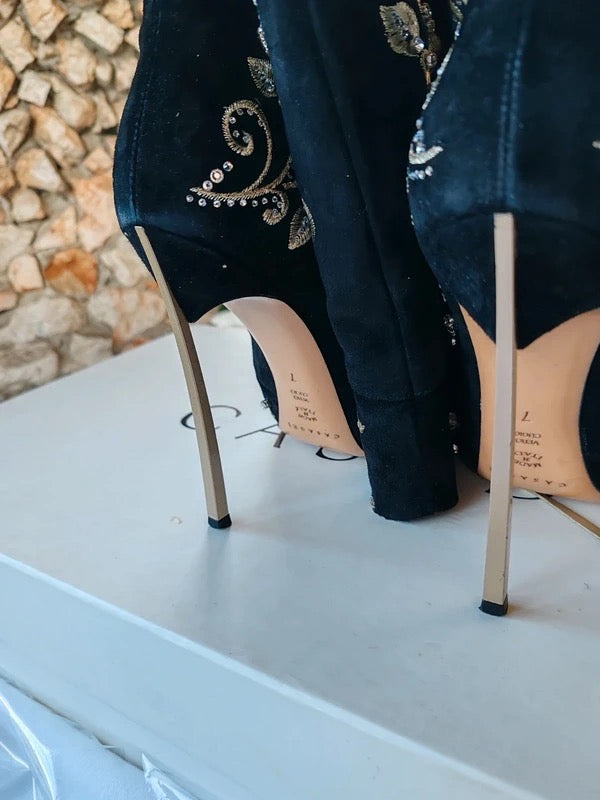 Casadei Limited Edition Swarovski Boots - 37